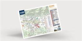 Ein Plan für die Region Wilder Kaiser. Er zeigt eine wunderschöne Landschaft mit Bergen und grünen Wiesen.