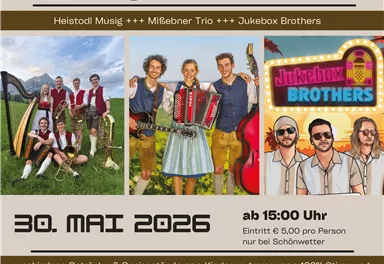A poster for the Goinger Koasa Fest with information about the event. Featured are bands and a date for the fest on May 30, 2026.