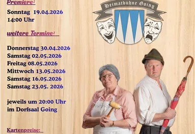 A poster for a play titled "All Because of One Night". It features two actors in costumes, presenting the details of the performances and ticket information.