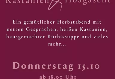Ein bunter Herbstabend mit Musik und Spritz. Veranstaltung am 03.10.2025, ab 18 Uhr, mit musikalischer Unterhaltung von der Scheffauer Krainergaudi.
