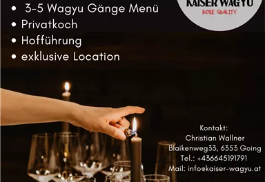 Exclusive Wagyu tastings in an elegant location. Enjoy a 3-5 course menu with a private chef and a special atmosphere.
