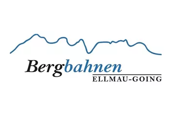 Logo der Bergbahnen Ellmau-Going. Es zeigt eine stilisierte Berglinie in Blau.