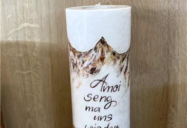 Trauerkerze handbemalt
