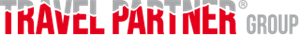 A logo of the Travel Partner Group in striking font. The colors are red and black, conveying a dynamic aura.