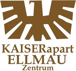 A stylized logo with an eagle and the inscription "KAISERapart ELLMAU Zentrum". It conveys a sense of elegance and regional connection.