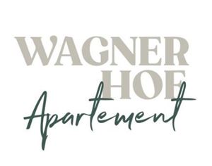 A modern logo for the "Wagner Hof Apartment". It combines elegant fonts in neutral colors.