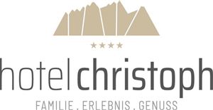The logo of Hotel Christoph. It is three-stoned and conveys an inviting atmosphere for families and enjoyment.