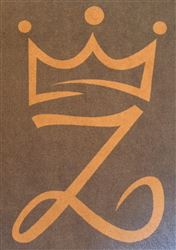 A stylized logo featuring a large "Z" with a crown hovering above it. The colors are in warm brown tones.
