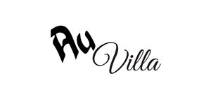 An elegant logo with the text "Au Villa". It conveys a stylish and inviting impression.
