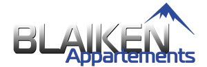 A modern and inviting font named "BLAIKEN". Below it is "Appartements" in a clear, blue design.