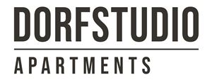 Ein modernes Logo für Dorfstudio Apartments. Es vermittelt einen klaren, hochwertigen Eindruck von der Unterkunft.