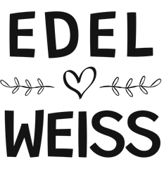 A stylish design featuring the words "NOBLE" and "WHITE" as well as a heart and decorative leaves. The lettering is in a hand-drawn style.