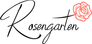 Ein minimalistisches Logo mit einer stilisierten Rose in sanften Rosa-Tönen. Der Hintergrund ist schwarz, was einen schönen Kontrast schafft.