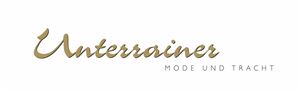 An elegant logo of "Unterrainer" with the inscription "Fashion and Tracht". The font has a modern yet traditional aura.