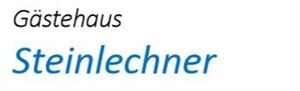 A lettering with the text "Gästehaus Steinlechner". The name is presented in different fonts.
