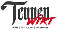 A logo for "Tennenwirt". It stands for a hotel, a restaurant, and a guesthouse.