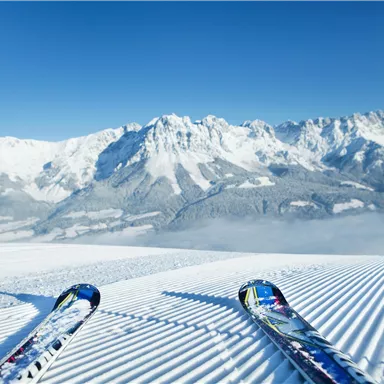 Ski slope of the Ski World Wilder Kaiser-Brixental