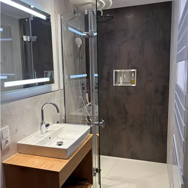 Badezimmer im Apartment-Studio 112 im Haus 9, 2. Etage