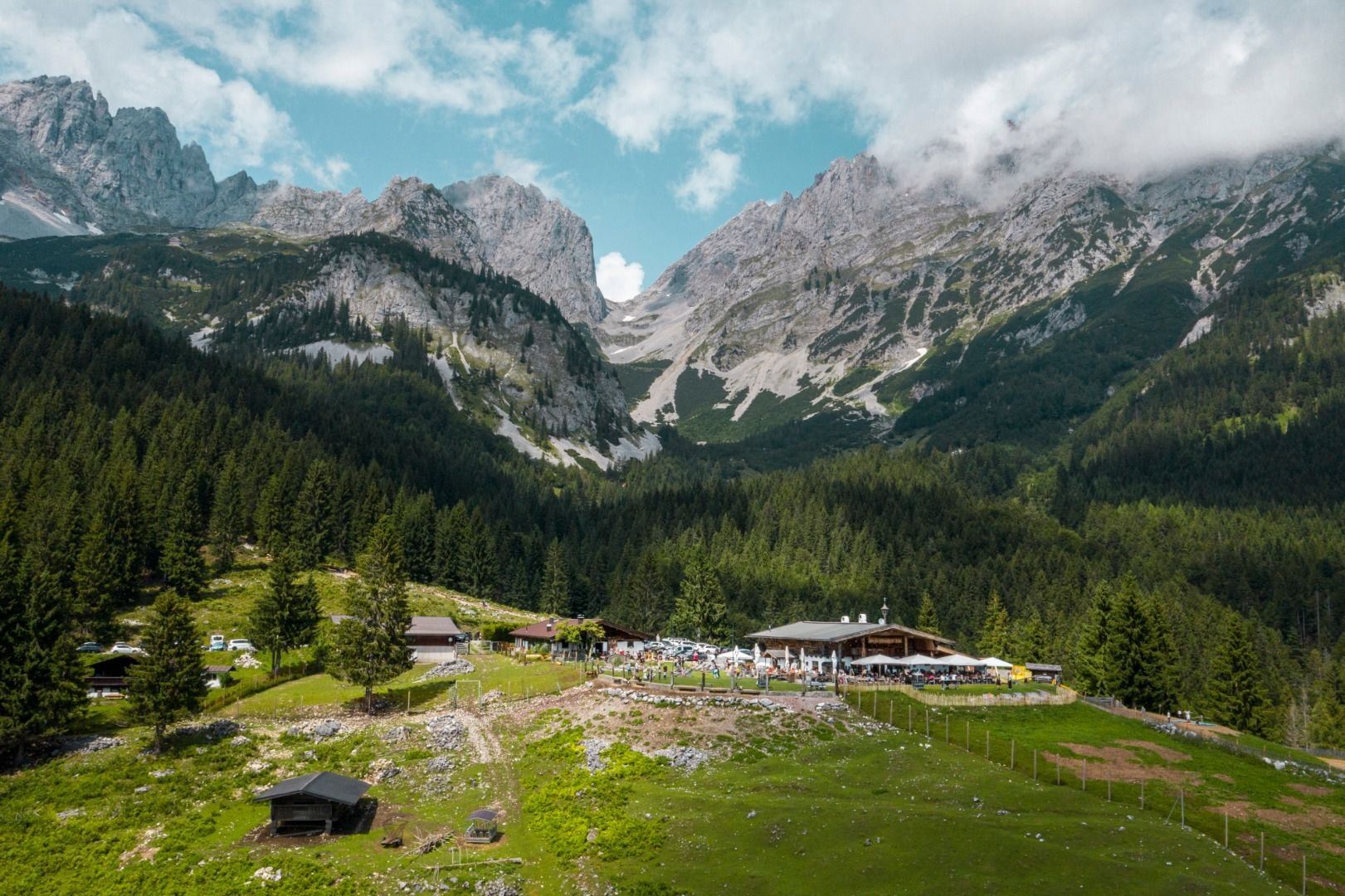 Kaiserkrone - Zustieg/Abstieg Ellmau, Wochenbrunner Alm-Gruttenhütte