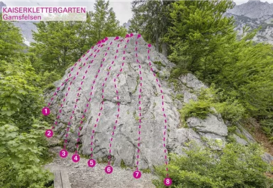 Ellmau_Topo Kaiserklettergarten_Gamsfelsen_Wilder Kaiser