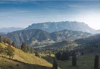 Scheffau_Hochegg_Blick auf Zahmen Kaiser_Wilder Kaiser