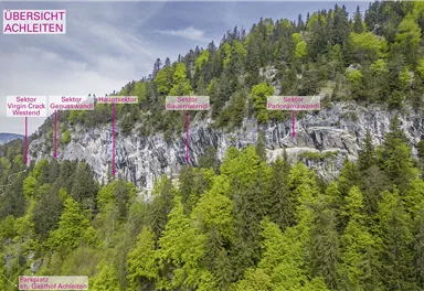 Söll_Topo Übersicht Klettergarten Achleiten_Wilder Kaiser