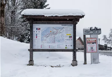 Hiking starting point Franzlhof winter