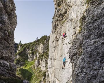 Ellmau_Klettersteig Klamml_Zwei-Seilbrücke_Wilder Kaiser