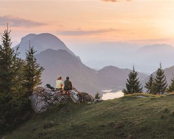 Scheffau_Steiner-Hochalm_Ausblick Hinterteiner See_Wilder Kaiser